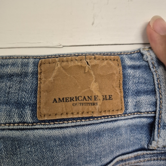 American Eagle Outfitters Blue Skinny Jeans Size 2 - Picture 4 of 7